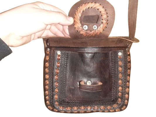 Bolso labrado vacuno tira Mediano